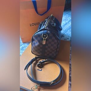 Authentic Full Set Louis Vuitton Speedy Bandoulier 30